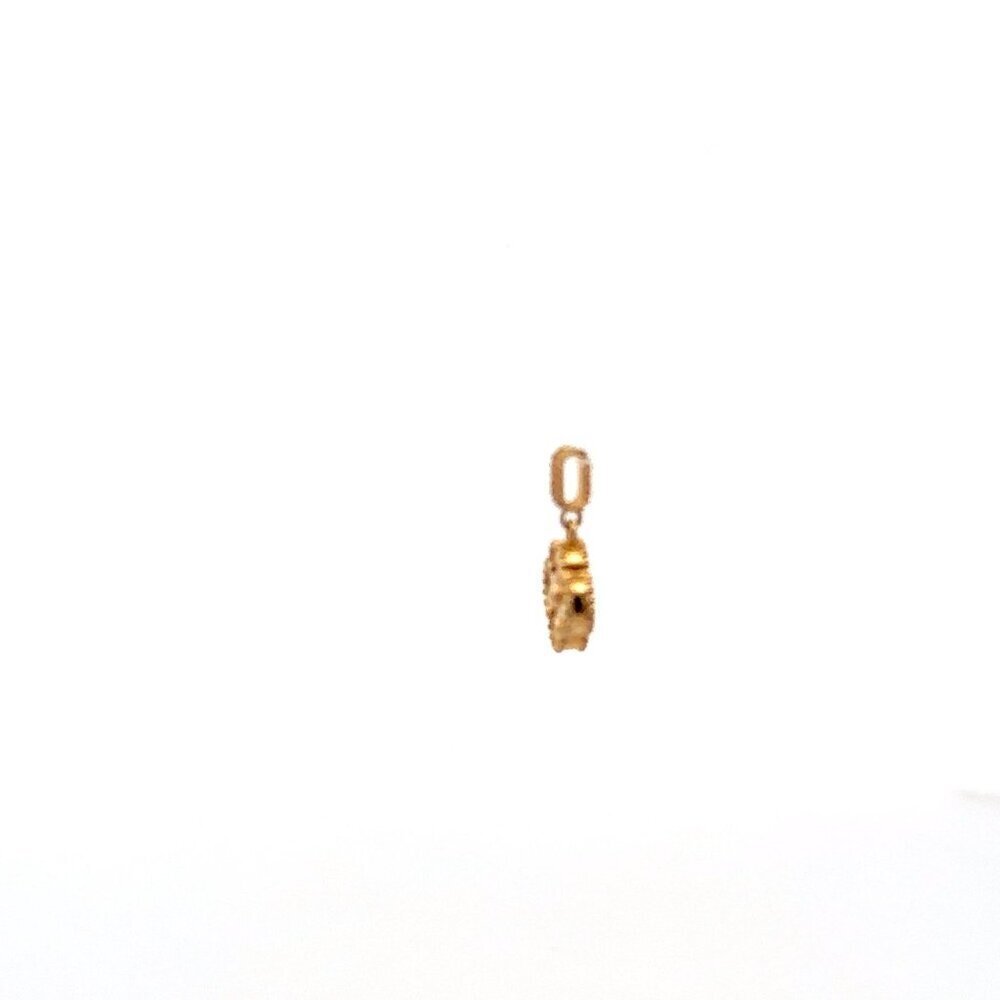 18K Gold Flower Tiny Pendant Charm - Picture 7 of 11